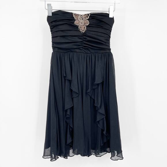 MY MICHELLE Vintage Y2K Black Strapless Dress - Picture 1 of 7
